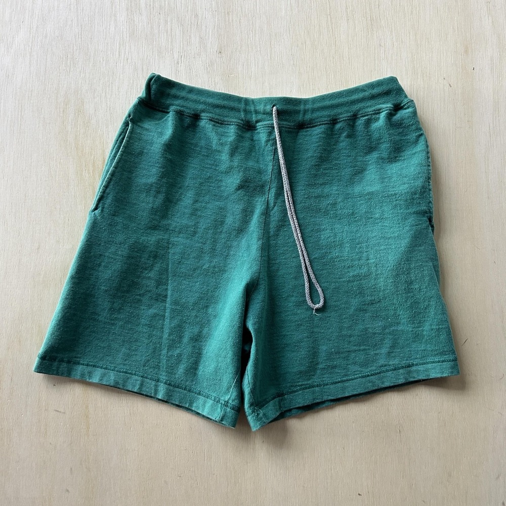 Vintage Spalding Shorts Womens Small Teal Cotton Sweat Elastic Gym Activewear